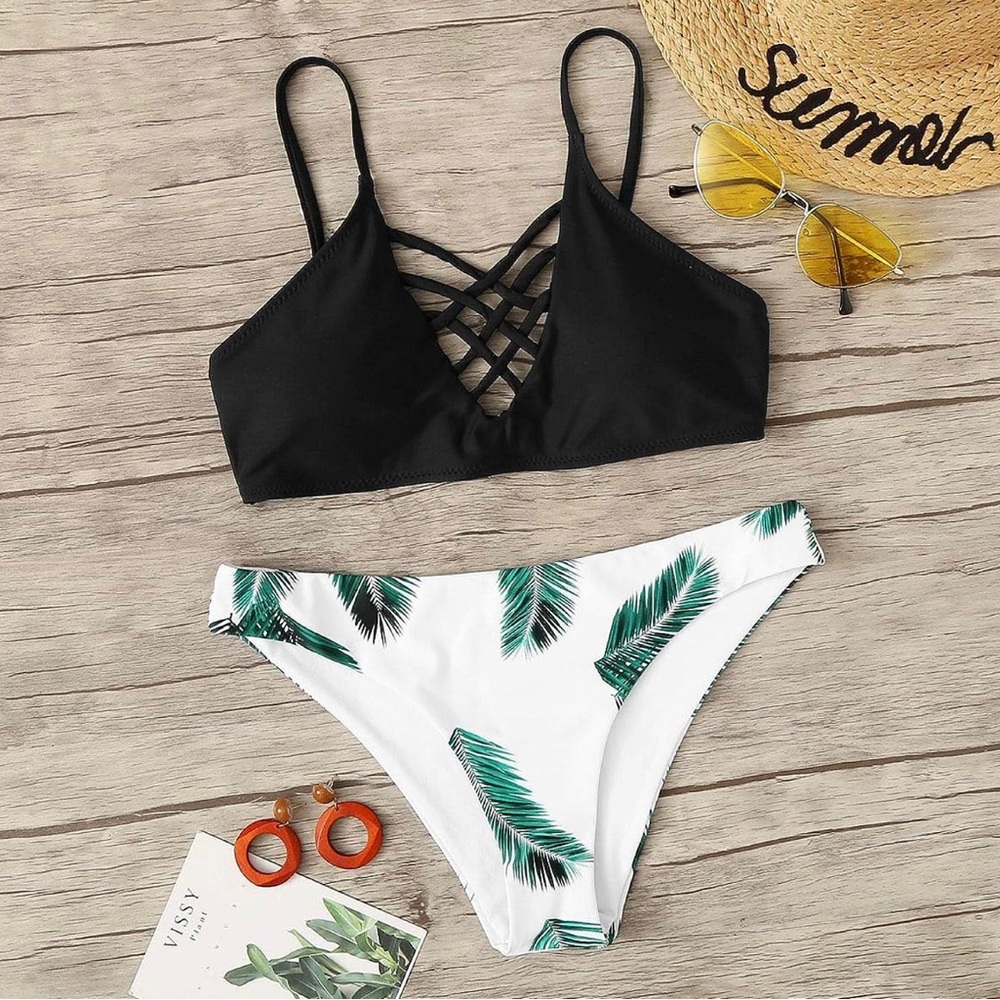 SweatyRocks tropical bikini set